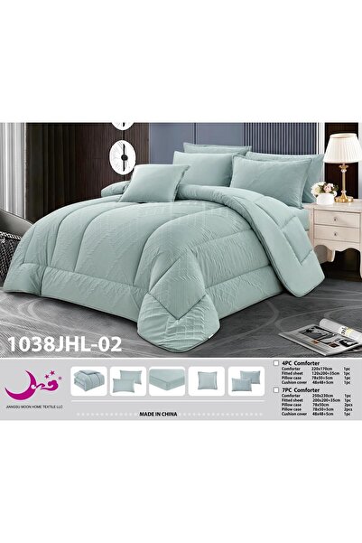 Moon Double Bed Summer Plain Double-Sided Bedspread-6 Pieces-230*250 Plain Do...