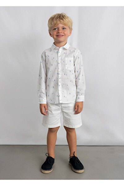 MAYORAL Boy's Long Sleeve Shirt White