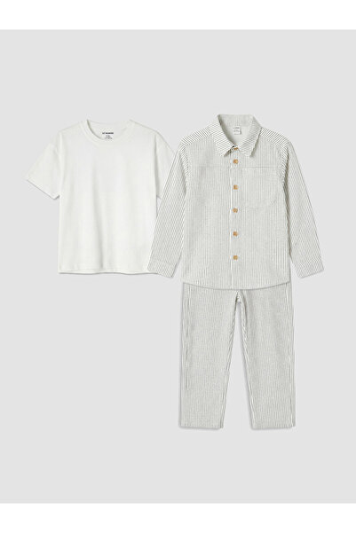 LC Waikiki Esvab • Modern & Distinctive Striped Boys' 3-Piece Set