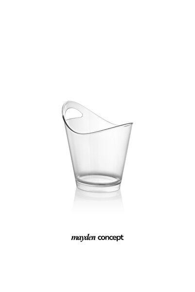 Mayden Concept 4 Litre Kırılmaz Şeffaf Polikarbon Buz Kovası – Profesyonel Şa...