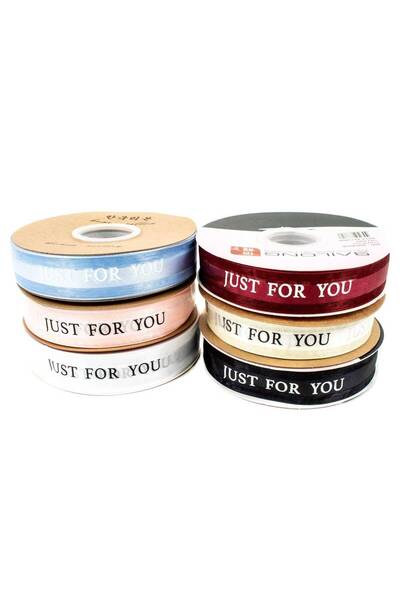 OEM Organza Ribbon "Just For You" 2.5Cm/45M Cream