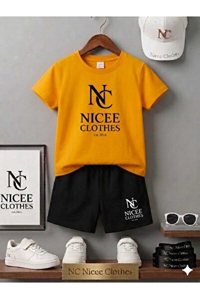 NC Nicee Clothes ΚΑΛΟΚΑΙΡΙΝΟ ΠΑΙΔΙΚΟ ΣΕΤ ΜΠΛΟΥΖΑΚΙ-ΣΟΡΤΣ ΟΥΝΙΣΕΞ (ΜΑΥΡΗ ΣΤΑΜΠΑ)