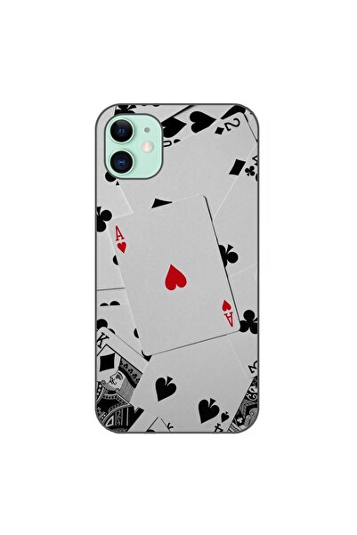 OEM Husa compatibila cu Apple iPhone 11 Silicon Gel Tpu Model Carti Poker