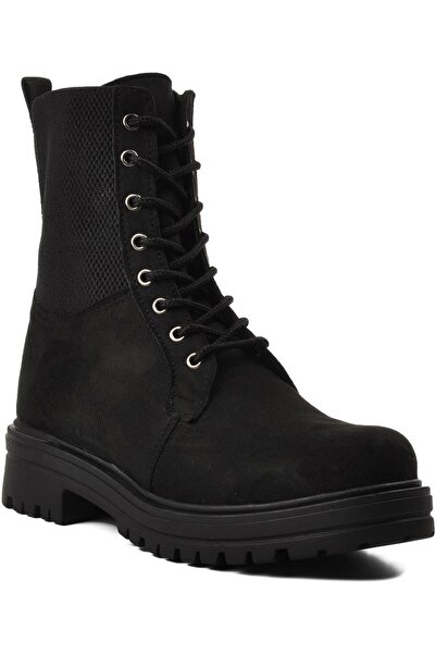 İncim Winter Waterproof Lace-Up Women's Boots Comfortable Fleece-Lined Black ...
