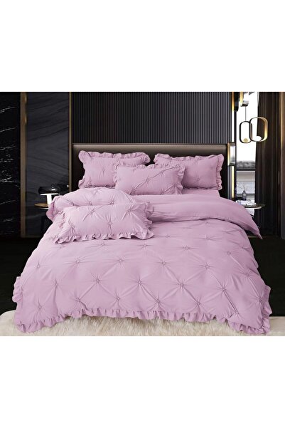 Lenjeria Pufoasa Duvet Cover Set with Pleated and ruffles