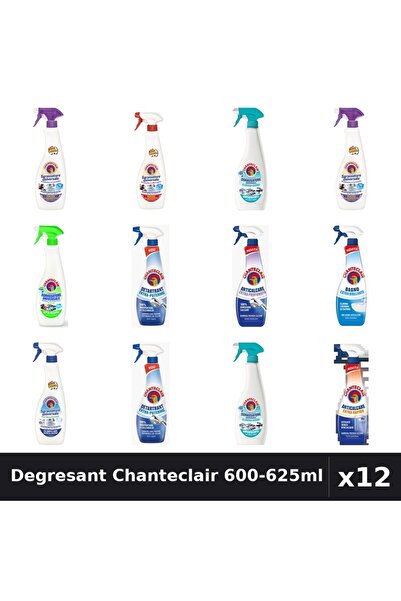 Chanteclair Set 12 Degresant Universal 600-625ml - 10 Arome, Detartrant, Anti...