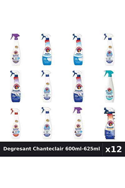 Chanteclair Set 12 Degresant Universal 600ml-625ml - 7 Arome, Anticalcar, Bic...