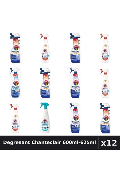 Chanteclair Set 12 Degresant Universal 600ml-625ml - Marsilia, Anticalcar, De...