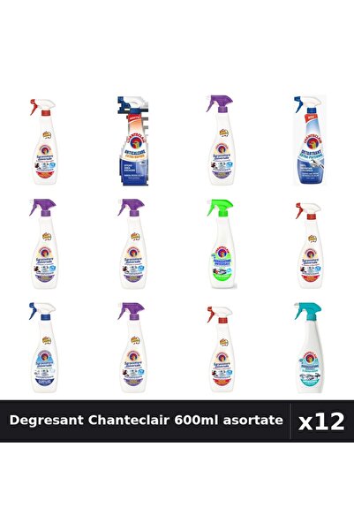 Chanteclair Set 12 Degresant Universal 600-625ml - 7 Arome, Anticalcar, Detar...