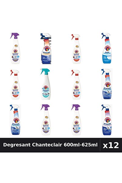 Chanteclair Set 12 Degresant Universal 600ml-625ml - 8 Arome, Anticalcar, Det...