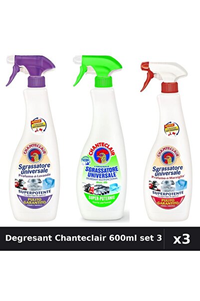 Chanteclair Set 3 Degresant Universal 600ml - Lămâie, Marsilia, Mosc Alb