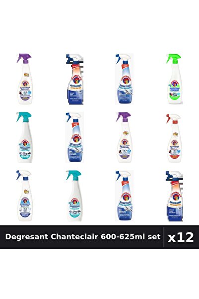 Chanteclair Set 12 Degresant Universal 600-625ml - 8 Arome Asortate Curatenie