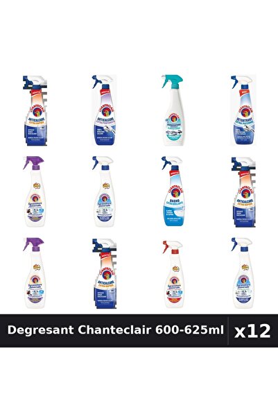 Chanteclair Set 12 Degresant Universal 600-625ml - 8 Arome, Anticalcar, Detar...