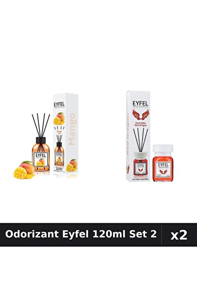 Eyfel Set 2 Odorizant Camera Betisoare 120ml - Mango, Red Dragon - Parfum Intens