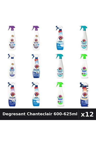 Chanteclair Set 12 Degresant Universal 600-625ml - 9 Arome Asortate Curatenie