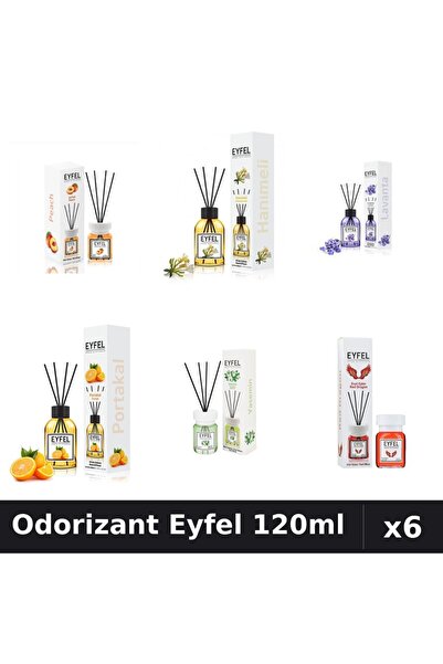 Eyfel Set 6 Odorizante Camera Betisoare - 6 Arome Asortate, 120ml Parfum