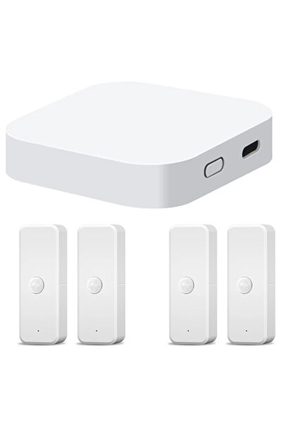 UnderShop Set Smart Home cu Hub Gateway WiFi Zigbee Bluetooth, 4 Senzori de M...