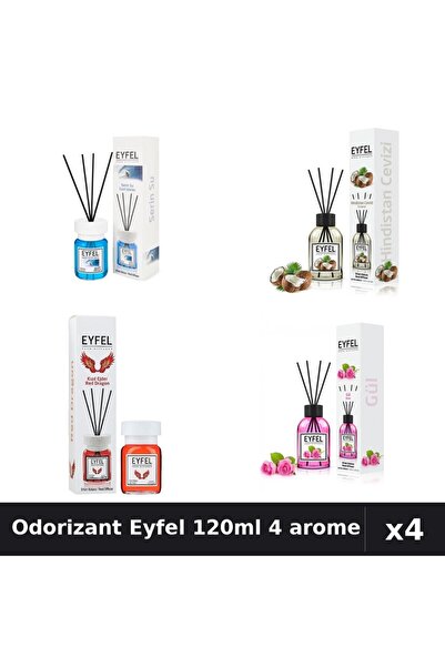 Eyfel Set 4 Odorizant Camera Betisoare 120ml - Cool Water, Nucă, Red Dragon, ...