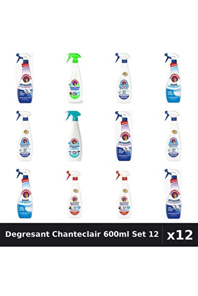 Chanteclair Set 12 Degresant Universal 600-625ml - 6 Arome, Anticalcar, Bicar...