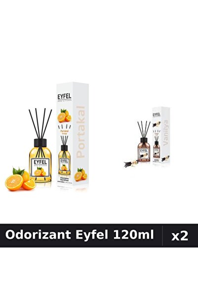Eyfel Set 2 Odorizant Camera cu Betisoare 120ml - Portocala, Vanilie