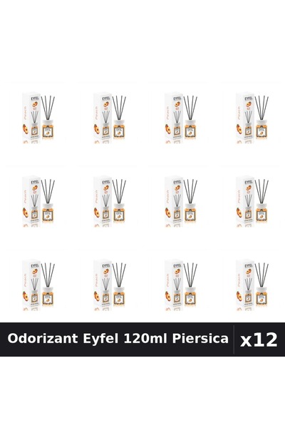 Eyfel Set 12 Odorizant Camera Betisoare Piersica 120ml - Parfum Intens