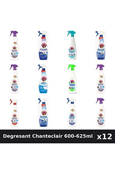Chanteclair Set 12 Degresant Universal 600-625ml - 9 Arome Asortate Curatenie...