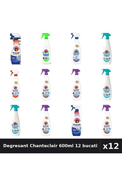 Chanteclair Set 12 Degresant Universal 600ml-625ml - 8 Arome Asortate Curatenie
