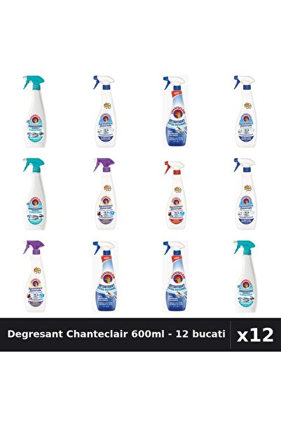 Chanteclair Set 12 Degresant Universal 600ml - 6 Arome, Bicarbonat, Lavanda, ...