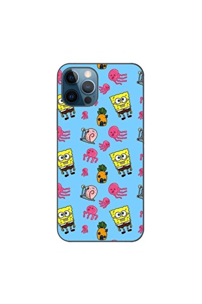 OEM Husa compatibila cu Apple iPhone 12 Pro Max Silicon Gel Tpu Model Spongeb...