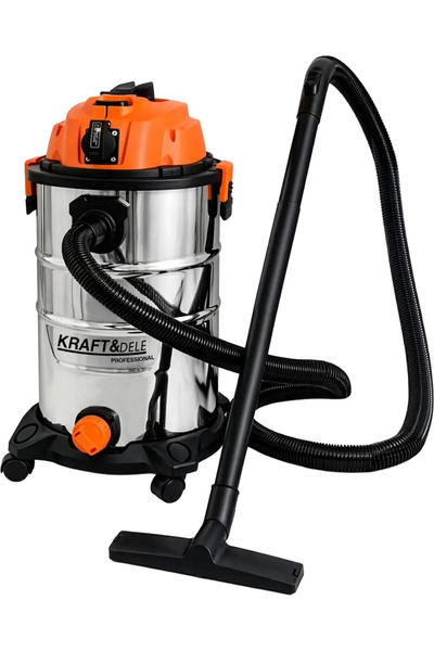 Kraft&dele Aspirator umed și uscat Kraft&Dele, 30L, oțel inoxidabil, 1600W, f...