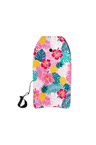 Zet Placă de Înot pentru Copii cu Model Tropical Ananas și Flori, Roz, 84 x 4...