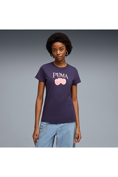 Puma Women's Short Sleeve T-Shirt 691911-64 Deep Plum
