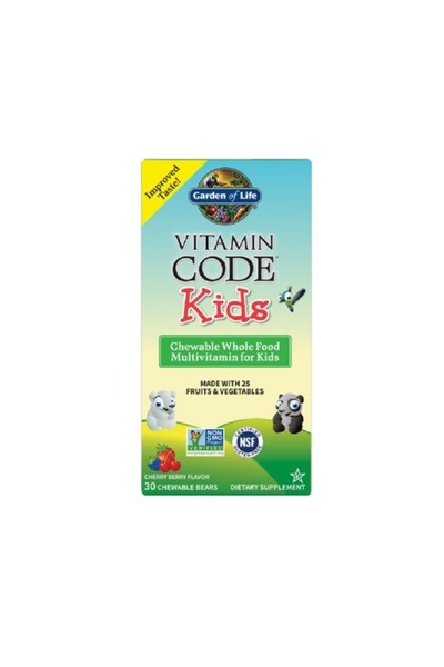 GARDEN OF LIFE Vitamin Code Kids Chewable Whole Food Multivitamin Cherry Berr...