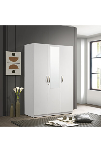 Home Box Kulltorp Plus 3-Door Wardrobe with Mirror