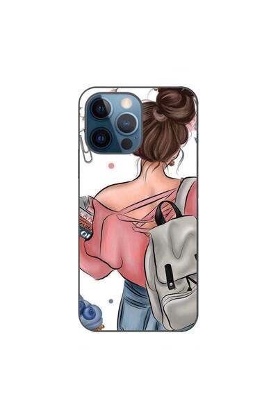 OEM Husa compatibila cu Apple iPhone 12 Pro Silicon Gel Tpu Model Girl Fashio...