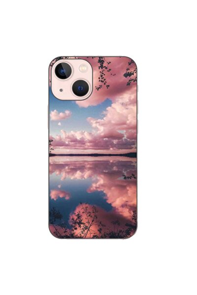 OEM Husa compatibila cu Apple iPhone 13 Mini Silicon Gel Tpu Model Pink Clouds