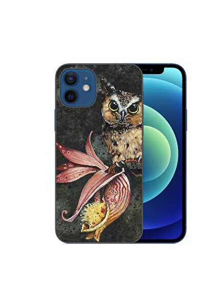 OEM Husa compatibila cu Apple iPhone 12 Silicon Gel Tpu Model Owl Painted