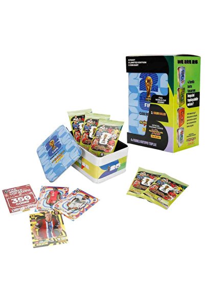 Panini Fifa World Cup 2026 Adrenalyn XL Trading Card Metal Box Blue Special C...
