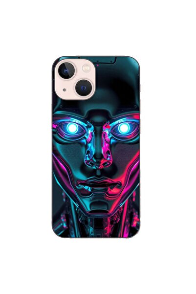 OEM Husa compatibila cu Apple iPhone 13 Mini Silicon Gel Tpu Model Chrome Hum...