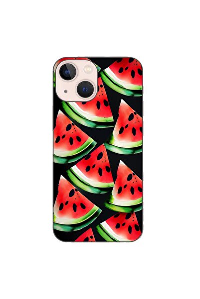 OEM Husa compatibila cu Apple iPhone 13 Mini Silicon Gel Tpu Model Watermelon...