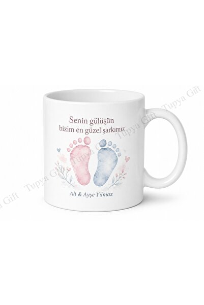 Tupya Gift هدية للأم والأب مع صورة الطفل، كوب مطبوع بتصميم خاص