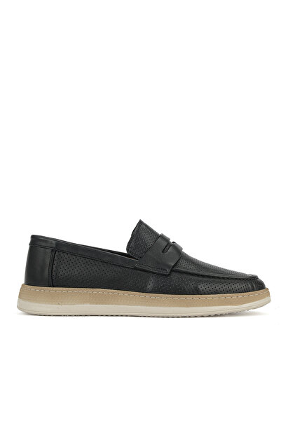 Ziya , Men's Genuine Leather Casual Shoes 161423Z342 Black
