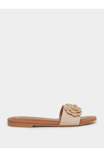 Styli Crochet Flower Detail Sandals