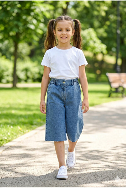 ADA YILDIZ KİDS Kız Çocuk Jean Şort Cepli 9/14 Years