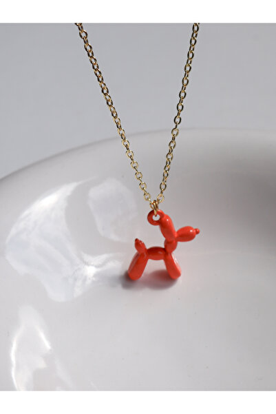 Reorah Collection Red Balloon Dog Necklace