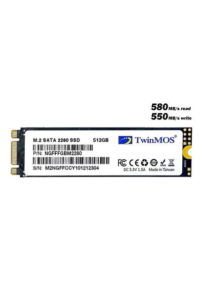 TwinMOS 512 Gb M.2 2280 Sata3 580/550 Ngfffgbm2280