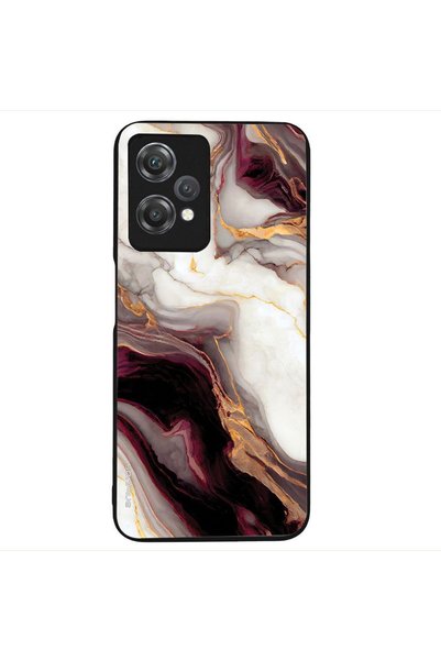 Sonique Θήκη Marble Series για OnePlus Nord CE 2 Lite 5G Μπορντώ