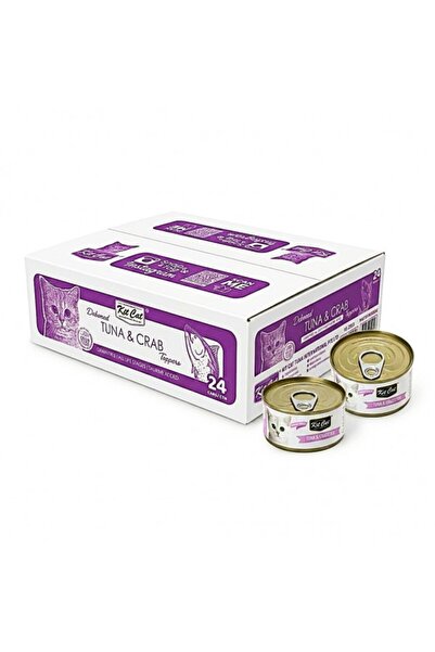 Kit Cat Tuna & Crabstick Grain-Free Wet Cat Food 80g (24 x 80g Box) – Hairbal...
