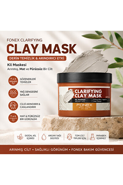 Guis Giyim Ve Kozmetik Fonex Clarifying Clay Mask Argan Yağlı Kil Maskesi 300...