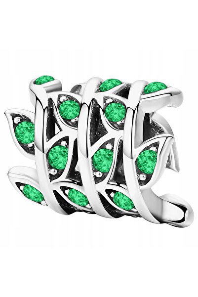 Larezo pandantiv, element decorativ, Model Creanga Cu Frunze Zirconii Verzi, ...